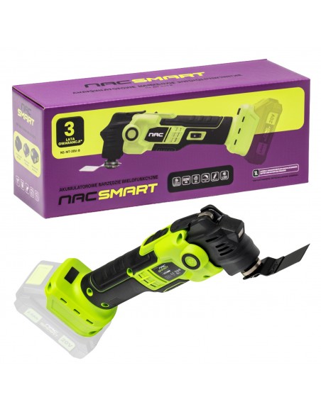 Akumulatorowe narzędzie wielofunkcyjne, multitool NAC SMART NS-MT-20V-B, Body bez baterii 5905842532076