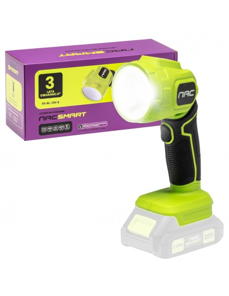 Akumulatorowa latarka warsztatowa NAC SMART NS-WL-20V-B, Body bez baterii 5905842532168