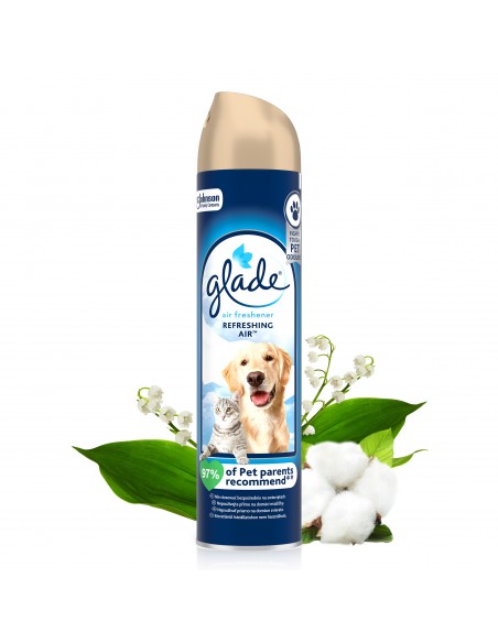 Odświeżacz powietrza neutralizujący przykre zapachy Glade PETS Refreshing Air 300 ml - Odświeżacze w sprayu Odświeżacz powietrza neutralizujący przykre zapachy Glade PETS Refreshing Air 300 ml 5000204381733