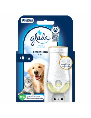 Elektryczny odświeżacz powietrza z wkładem niwelującym przykre zapachy Glade PETS Refreshing Air - Odświeżacze elektryczne Elektryczny odświeżacz powietrza z wkładem niwelującym przykre zapachy Glade PETS Refreshing Air 5000204381405 2