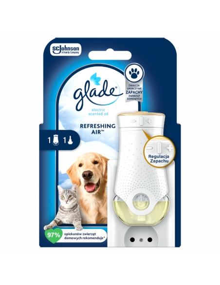 Elektryczny odświeżacz powietrza z wkładem niwelującym przykre zapachy Glade PETS Refreshing Air - Odświeżacze elektryczne Elektryczny odświeżacz powietrza z wkładem niwelującym przykre zapachy Glade PETS Refreshing Air 5000204381405 2
