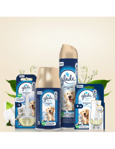 Elektryczny odświeżacz powietrza z wkładem niwelującym przykre zapachy Glade PETS Refreshing Air - Odświeżacze elektryczne Elektryczny odświeżacz powietrza z wkładem niwelującym przykre zapachy Glade PETS Refreshing Air 5000204381405 6