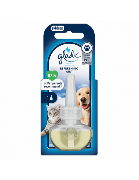 Zapas do elektrycznego odświeżacza powietrza neutralizujący zapachy Glade PETS Refreshing Air 20 ml - Odświeżacze elektryczne Zapas do elektrycznego odświeżacza powietrza neutralizujący zapachy Glade PETS Refreshing Air 20 ml 5000204382006 2