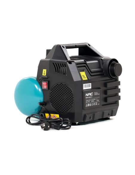 Kompresor bezolejowy ręczny 6 litrów, 1100W, 1,5HP NAC MA-OF-H-06L-1.5 - Sprężarki i kompresory Kompresor bezolejowy  ręczny 6 litrów, 1100W, 1,5HP NAC MA-OF-H-06L-1.5 5905842515635 4
