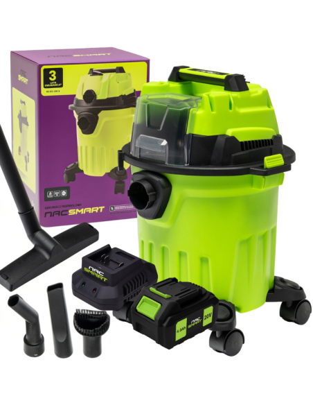 Odkurzacz przemysłowy 12L NS-IVC-20V-B NAC SMART z akumulatorem 4 Ah i szybką ładowarką 5905842532175
