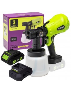 Pistolet malarski z 3 dyszami NS-SG-20V-B NAC SMART z akumulatorem 2 Ah i szybką ładowarką 5905842532144