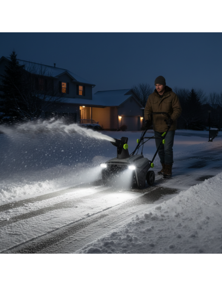 Mocna odśnieżarka elektryczna, szer. 50 cm, głęb. 25 cm NAC STE230-50/25-W 5905842533851 13