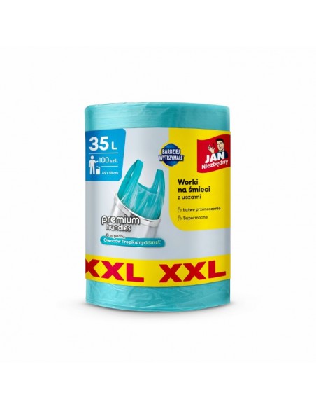 Worki na śmieci o zapachu owoców tropikalnych 35L Jan Niezbędny 100 szt. 5201314198178 2