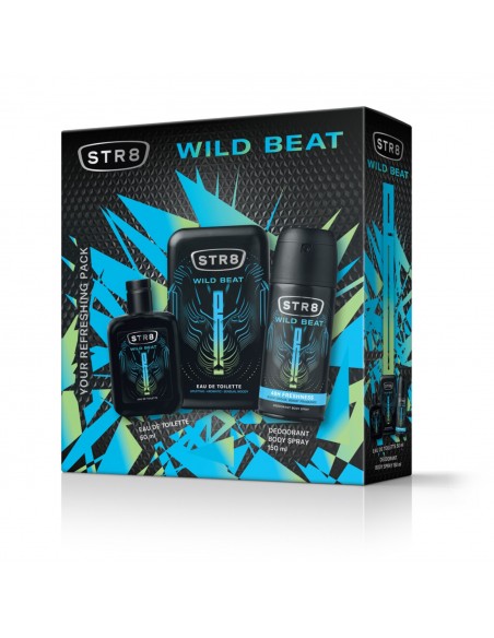 Zestaw kosmetyków męskich STR8 Wild Beat - Woda toaletowa 50 ml + Dezodorant 150 ml 5900536362182