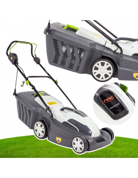 Cicha kosiarka elektryczna NAC LE16-38-PB-KC z zabezpieczeniem termicznym 5902067856406