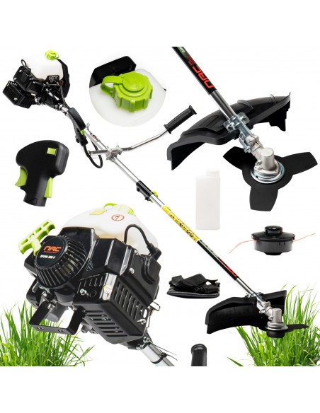 Wydajna kosa spalinowa NAC BP540-32B-V + głowica żyłkowa, tarcza tnąca i szelkami 5902067851296