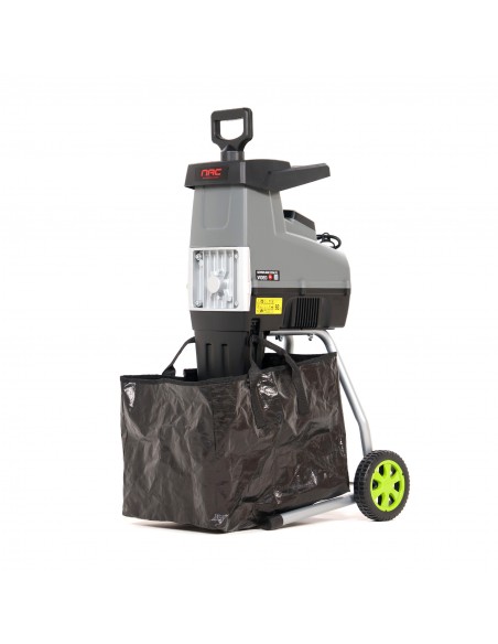 Mocny rozdrabniacz elektryczny do gałęzi NAC SHE280S-BAG-G z frezowym systemem rozdrabniania 5902067856093 4