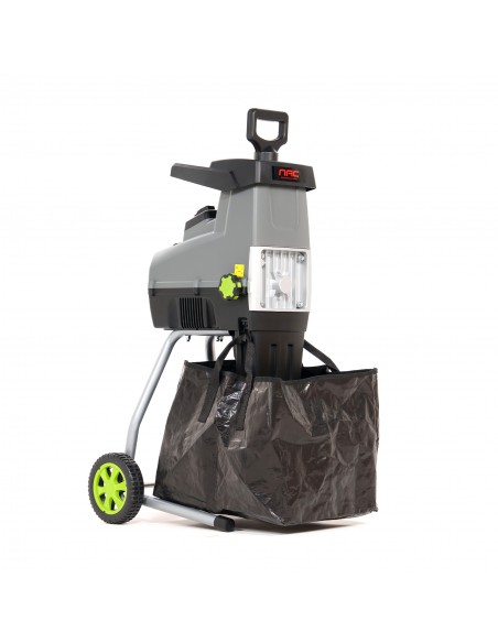Mocny rozdrabniacz elektryczny do gałęzi NAC SHE280S-BAG-G z frezowym systemem rozdrabniania 5902067856093 3