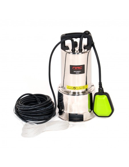 Wytrzymała pompa zatapialna do brudnej wody NAC SPE75INOX-L 750W 5902490742628