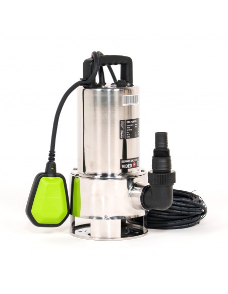 Wytrzymała pompa zatapialna do brudnej wody NAC SPE75INOX-L 750W 5902490742628 3