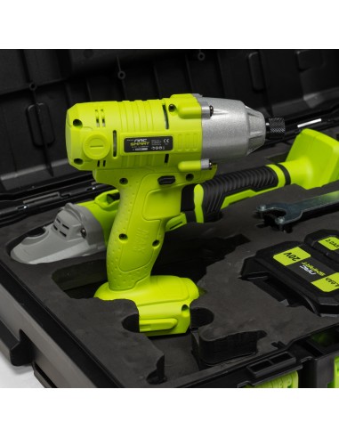 ZESTAW SZLIFIERKA KĄTOWA I ZAKRĘTARKA UDAROWA 20 V NAC SMART NS-SET3-20V 5905842533394 7