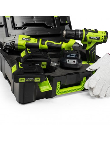 ZESTAW WKRĘTARKA I SZLIFIERKA KĄTOWA 20V NAC SMART NS-SET2-20V 5905842533387 7