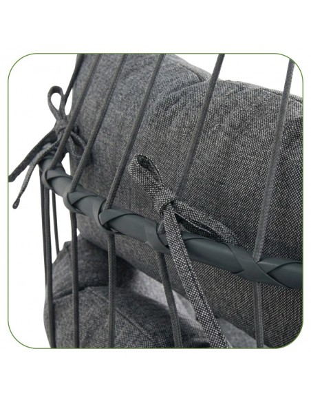 Fotel kokon wiszący ogrodowy Lizbona z poduszkami MEVEN  7