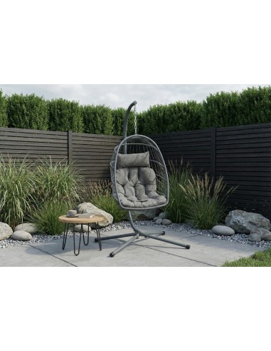 Fotel kokon wiszący ogrodowy Lizbona z poduszkami MEVEN  10