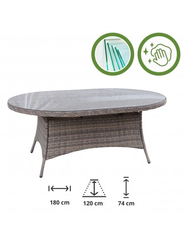 Komplet mebli do ogrodu: okrągły stół obiadowy + 6x fotel Tuluza Meven  7