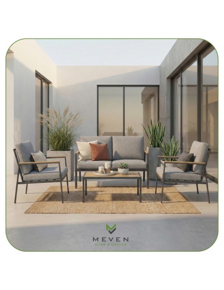 Nowoczesny zestaw mebli ogrodowych dla 4 osób Noto Meven  2