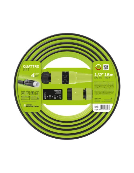 Wąż ogrodowy 1/2" 15m + zraszacz + końcówki Cellfast Quattro 5907512603567 11