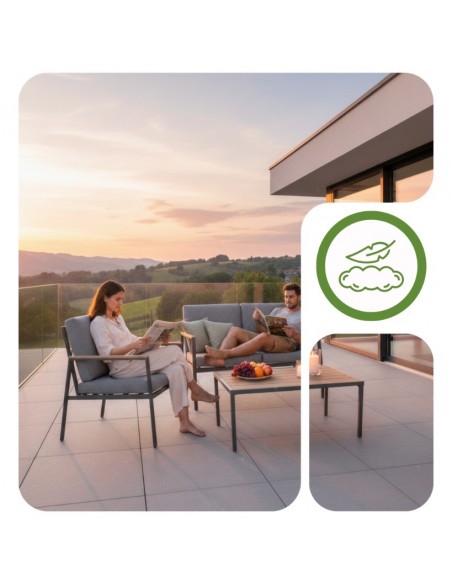 Nowoczesny zestaw mebli ogrodowych dla 4 osób Noto Meven  4