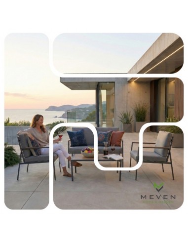 Nowoczesny zestaw mebli ogrodowych dla 4 osób Noto Meven  13
