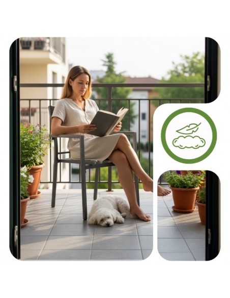 Aluminiowe krzesło do ogrodu grafitowe Grenada Meven 2 szt.  5