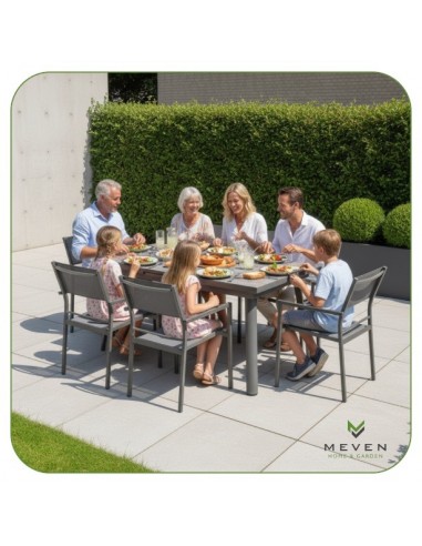 Aluminiowe krzesło do ogrodu grafitowe Grenada Meven 2 szt.  10