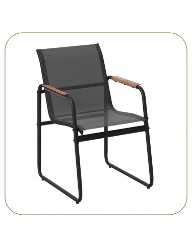 Zestaw grafitowych mebli do ogrodu: stół obiadowy + 6x krzesło Murcja Meven  10