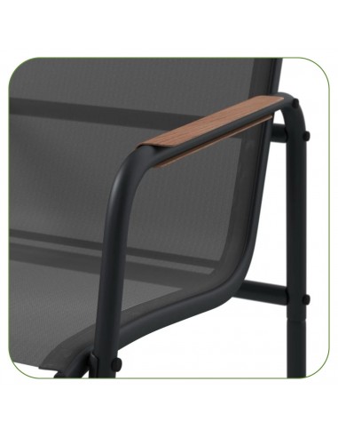 Zestaw grafitowych mebli do ogrodu: stół obiadowy + 6x krzesło Murcja Meven  11