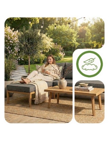 Skandynawskie meble do ogrodu, na taras: narożnik + stolik kawowy Ankona Meven  5