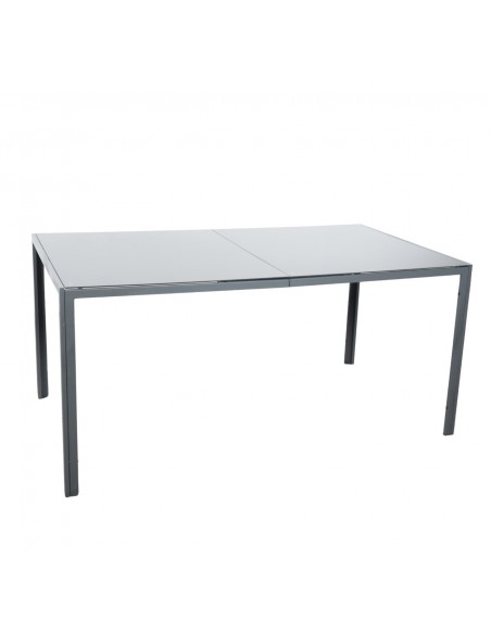 Zestaw grafitowych mebli ogrodowych: stół obiadowy + 6 krzeseł Lorca Meven  9