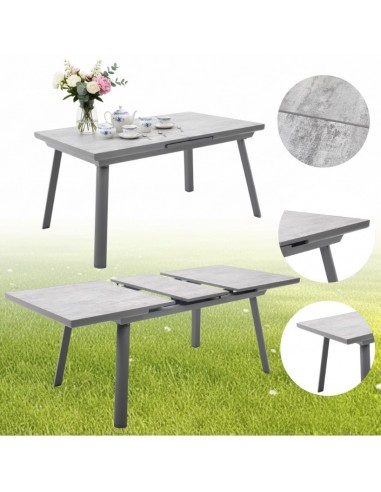 Aluminiowy stół rozkładany do ogrodu grafitowy 150/190cm Grenada Meven 