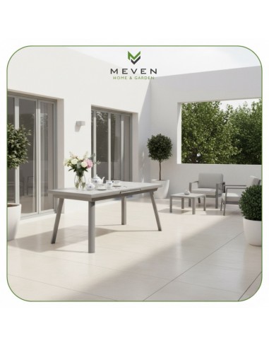 Aluminiowy stół rozkładany do ogrodu grafitowy 150/190cm Grenada Meven  3