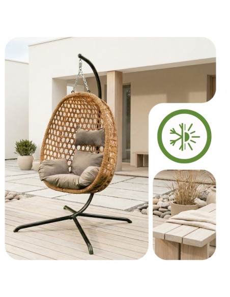 Naturalny fotel wiszący Aura Meven  2