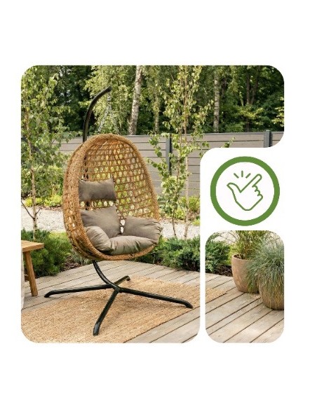 Naturalny fotel wiszący Aura Meven  3