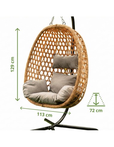 Naturalny fotel wiszący Aura Meven  9