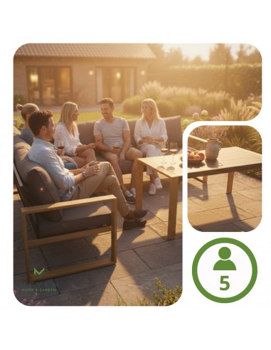 Elegancki zestaw mebli ogrodowych: narożnik + stół Marsylia Meven  5