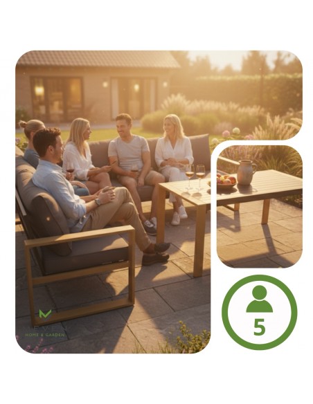 Elegancki zestaw mebli ogrodowych: narożnik + stół Marsylia Meven  5