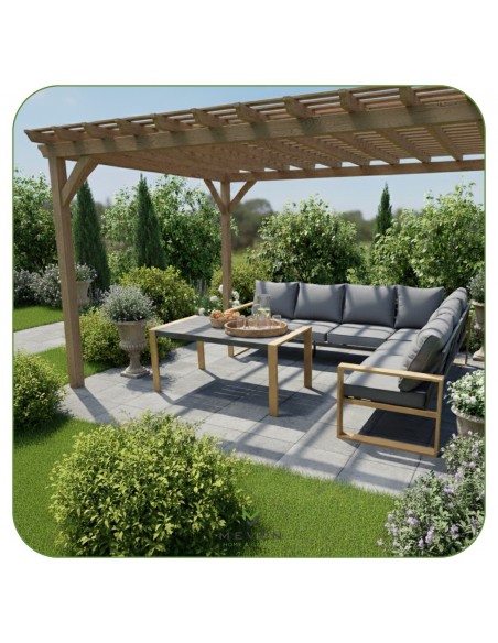 Elegancki zestaw mebli ogrodowych: narożnik + stół Marsylia Meven  9