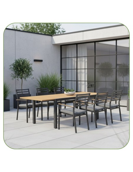 Ogrodowy stół rozkładany z aluminium 160/240 cm Valencia Meven  3