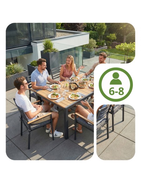 Ogrodowy stół rozkładany z aluminium 160/240 cm Valencia Meven  5