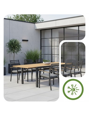 Ogrodowy stół rozkładany z aluminium 160/240 cm Valencia Meven  6