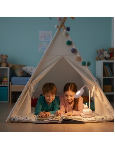 Elastyczna lampka nocna / biurkowa Różowy Króliczek na Chmurce  5