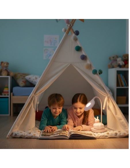 Elastyczna lampka nocna / biurkowa Różowy Króliczek na Chmurce  5