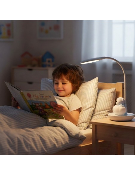 Dotykowa lampka nocna / biurkowa dla dzieci Niebieski Miś na Chmurce  5