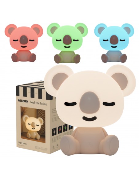 Bezprzewodowa lampka nocna dla dzieci RGB Koala 