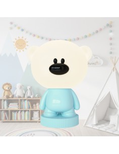 Bezprzewodowa lampka nocna dla dzieci RGB Niebieski Miś  2